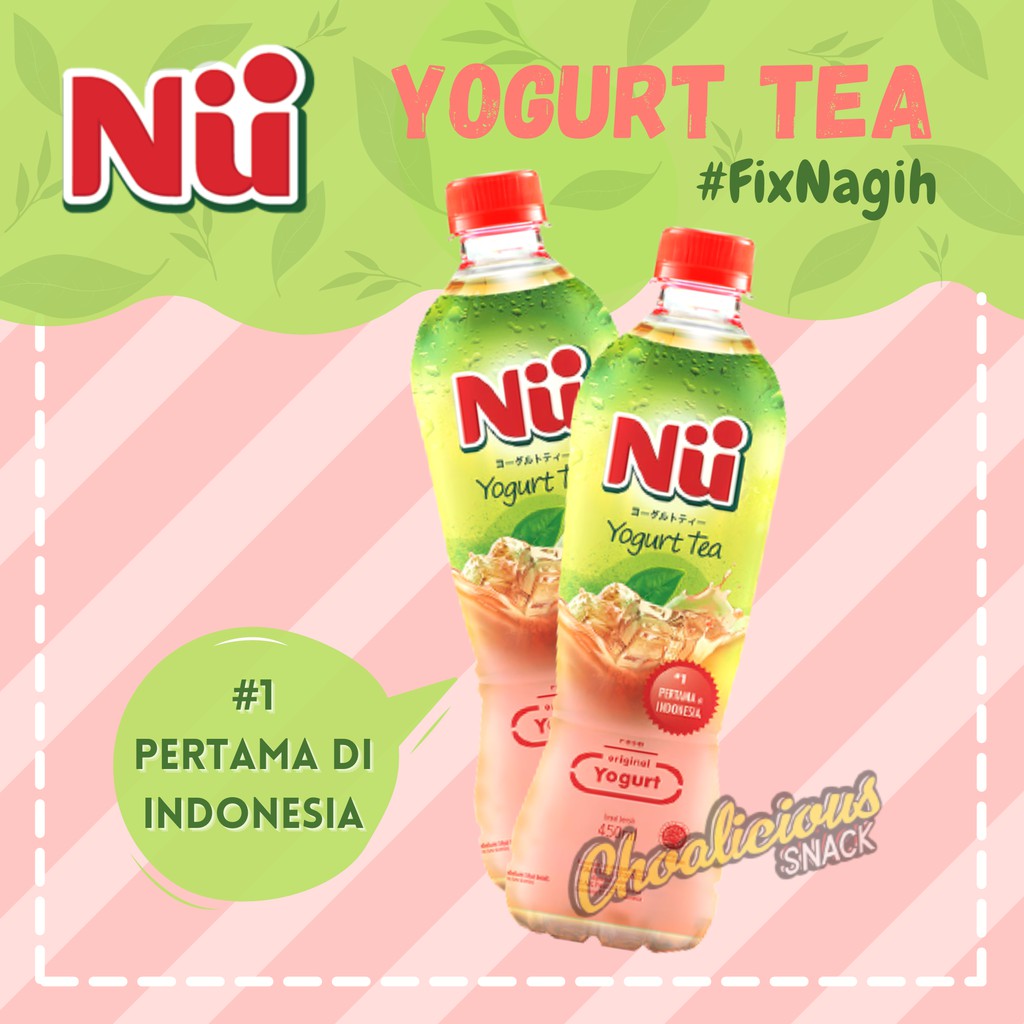 Jual NU Yogurt Tea Varian Original Yogurt 450 ml Shopee Indonesia