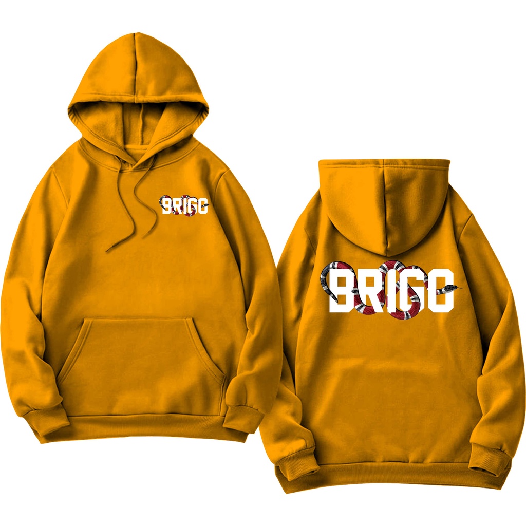 Sweater Hoodie BRIGO SNAKE Sablon DTF Fleece Cotton II BRIGO Jumper Hoodie Snake II M-XXL (Pria &amp; Wanita) Free stiker&amp;Gantungan Kunci