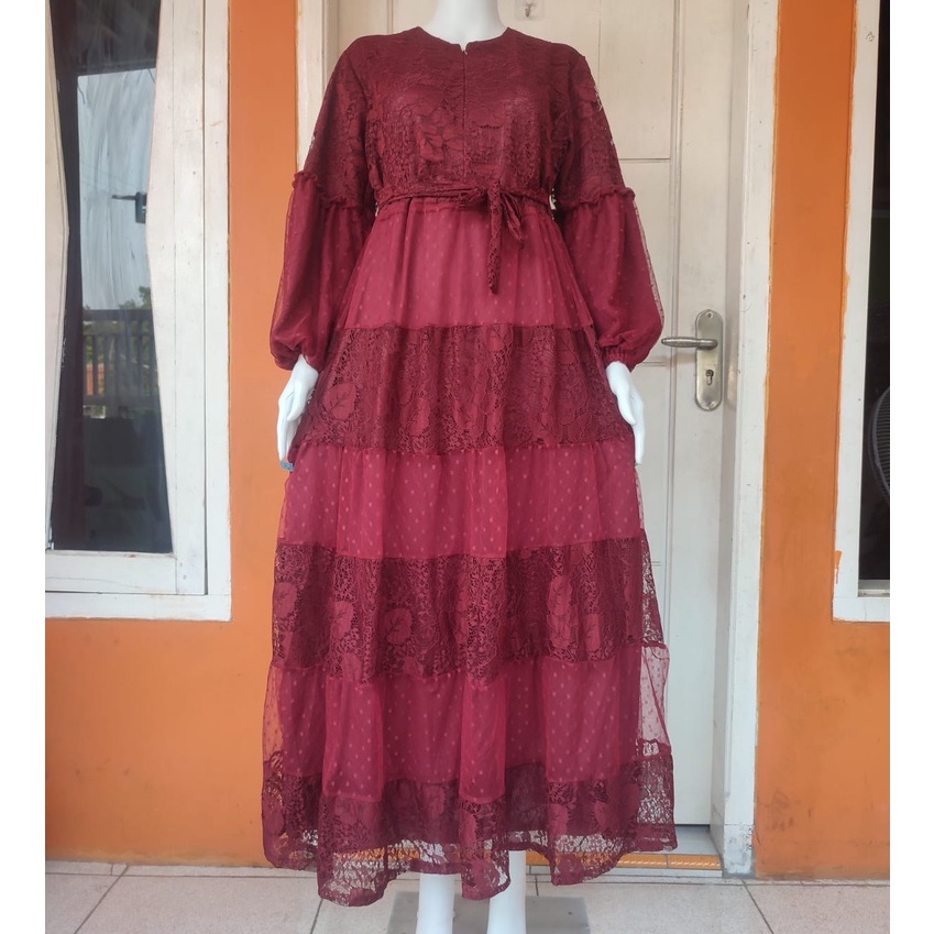 gamis tiledot HQ mix brokat model susun