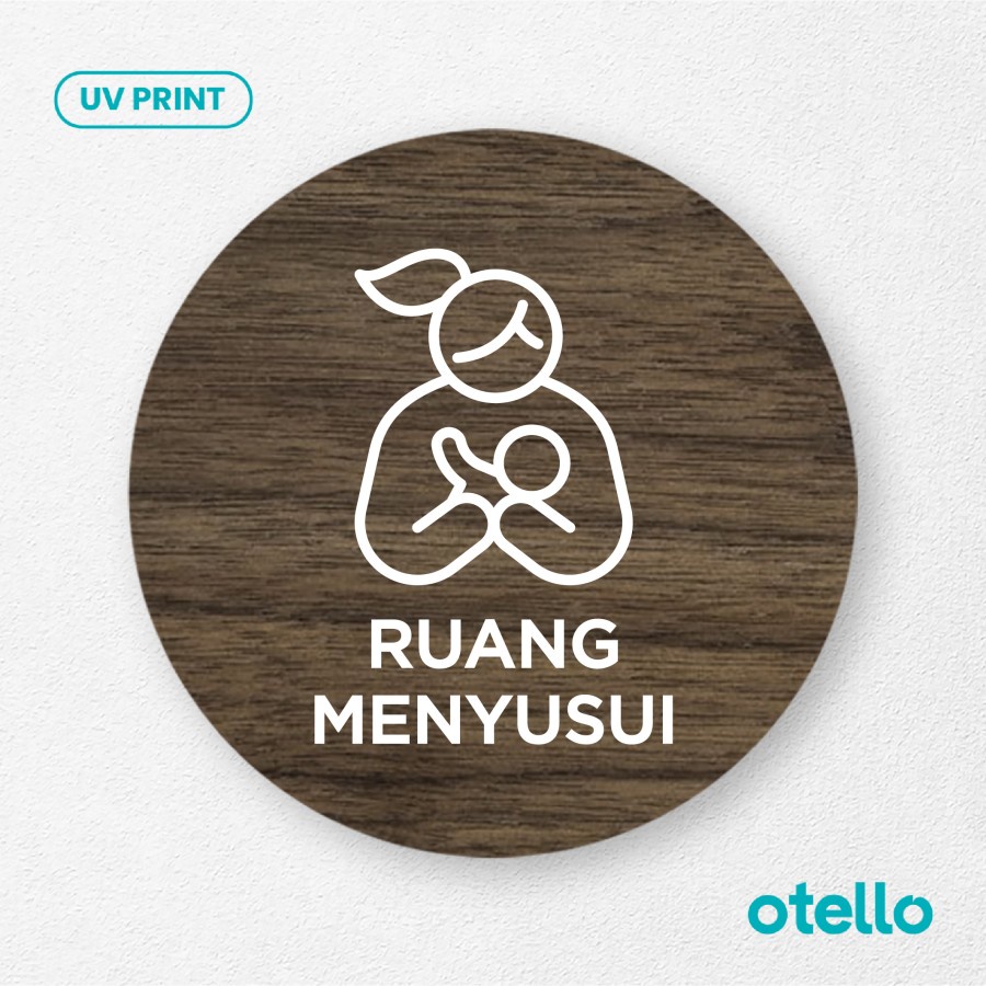 Signage Ruang Menyusui Sign Board Kayu Wooden Papan Label Nursing Room