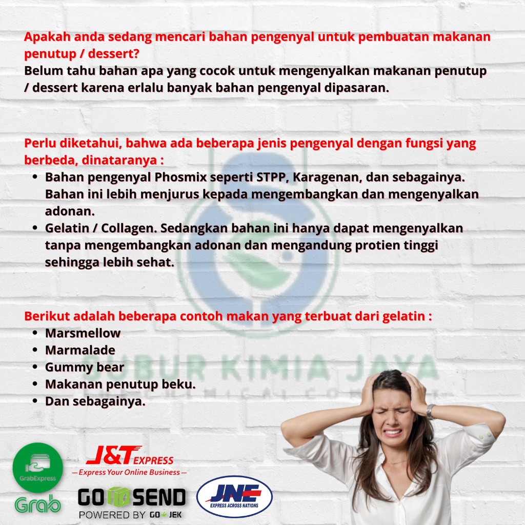 

HG Gelatin Halal / Gelatin Bubuk 100 gr