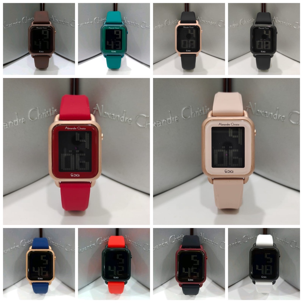 Jam Wanita Digital Alexandre Christie AC9332 AC 9332 Original Alexander Christie Free Baterai