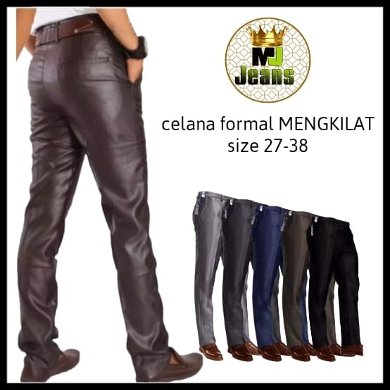 SALE Celana kerja/celana kantor/celana kondangan//celana formal//celana metalik// mengkilap Slimfitt