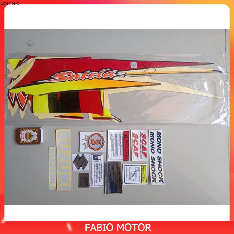 Stripping satria hiu merah hitam