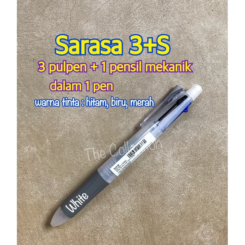 

ATK0554SR PUTIH 3+S Pulpen 0.5 + Pensil 0.5 JK Sarasa Pen 3S Zebra SJ3