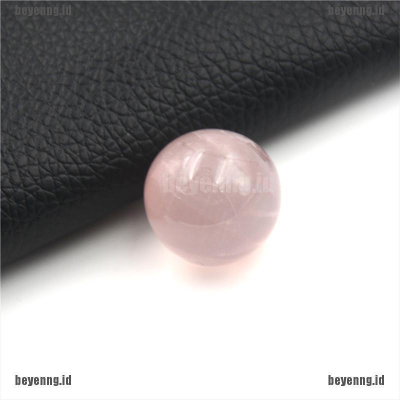 Bey 1pc Bola Kristal Kuarsa Alami Warna Pink Mawar 20mm Untuk Penyembuhan