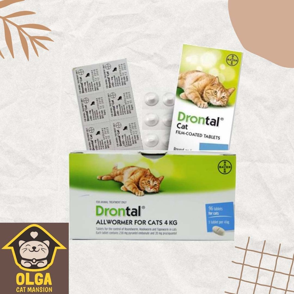 Drontal Cat - Obat Cacing Kucing Tablet Original dari Elanco ASLI