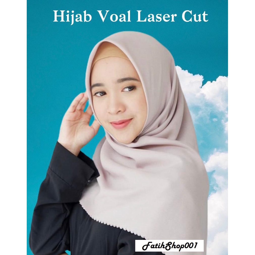 JILBAB/KERUDUNG PARIS VOAL SYARI SEGI EMPAT LASER CUT  SIZE 110X110 DENGAN MOTIF POLOS, NYAMAN DI PAKAI ADEM DAN TIDAK TEMBUS PANDANG