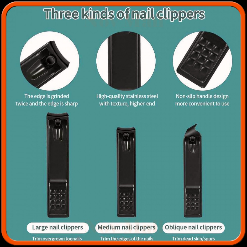 Gunting Kuku Nail Art Set Manicure Pedicure 18 PCS MU108