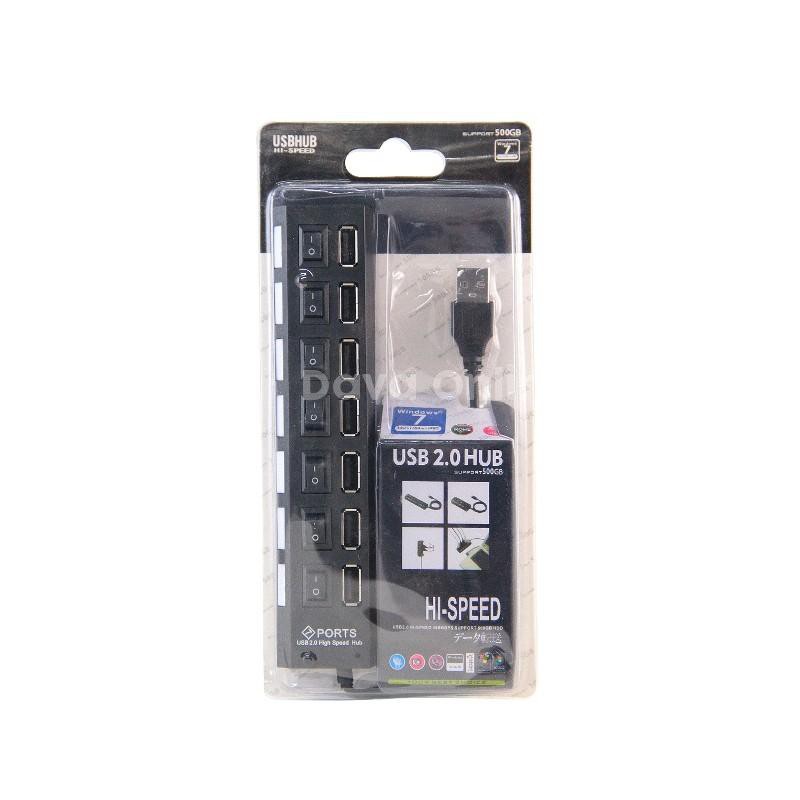 USB HUB ISI 7 PORT / 4 PORT USB-COLOKAN USB PANJANG ISI 7 / 4 COLOKAN USB MURAH DESAIN TERBARU ADA SWITCH ON-OFF - TEKNO KITA