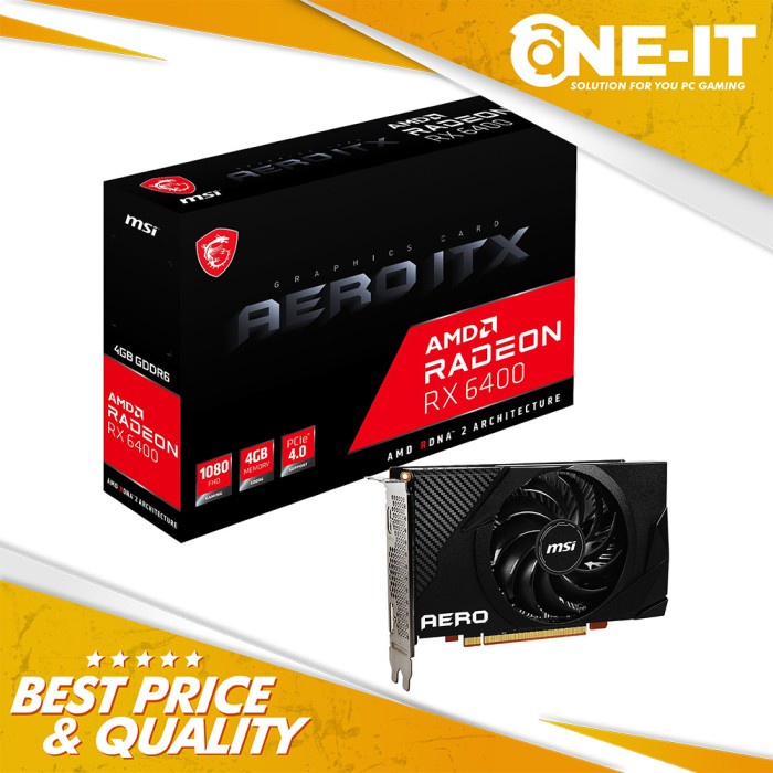 VGA MSI Radeon RX 6400 AERO ITX 4G 4GB GDDR6