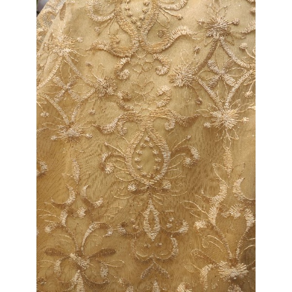 Kain Tile Brokat Motif Akar Sapto RKA 2758 D#3 No 5 Gold.