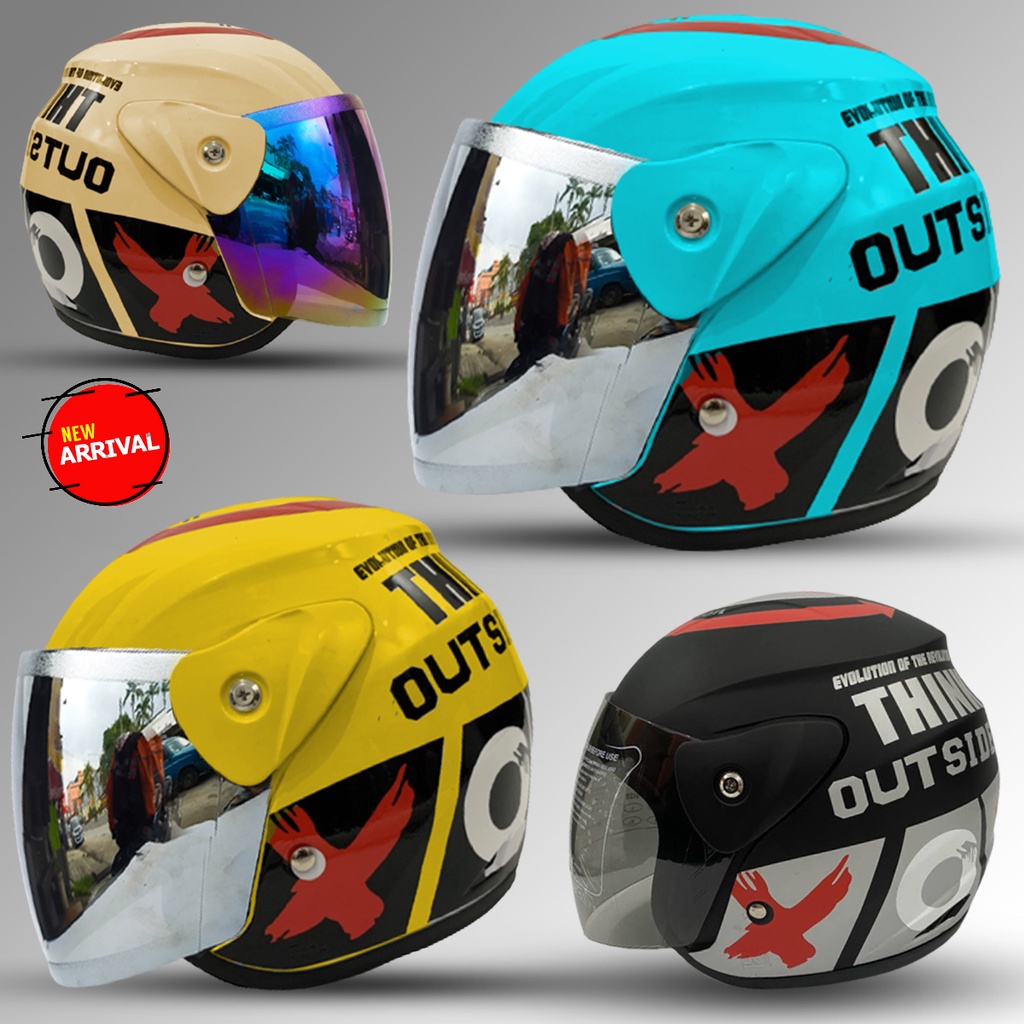 Helm Half Face Model Helm GM Original Untuk Pria Dan Wanita Dewasa COD