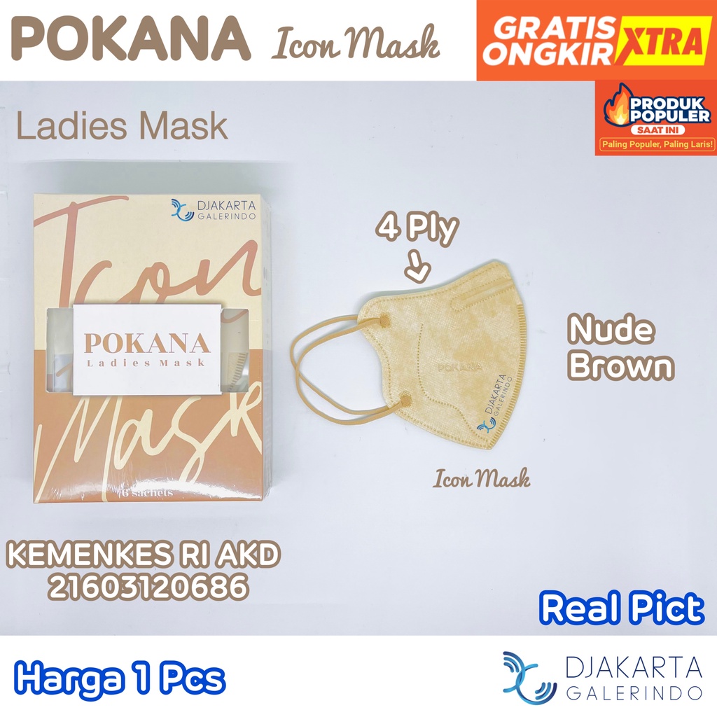 Masker POKANA ICON Ladies Mask 4ply Medical Mask