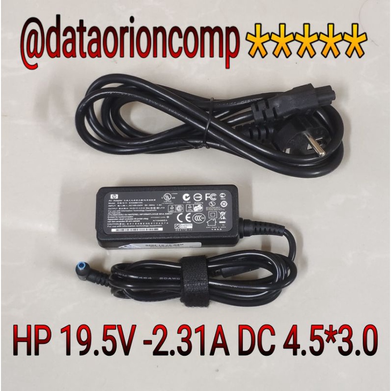 Adaptor Charger HP 19.5V 2.31A DC 4.5*3.0 mm Blue Pin For HP 250 G3, 255 G3, 725 G2, 745 G2 Series