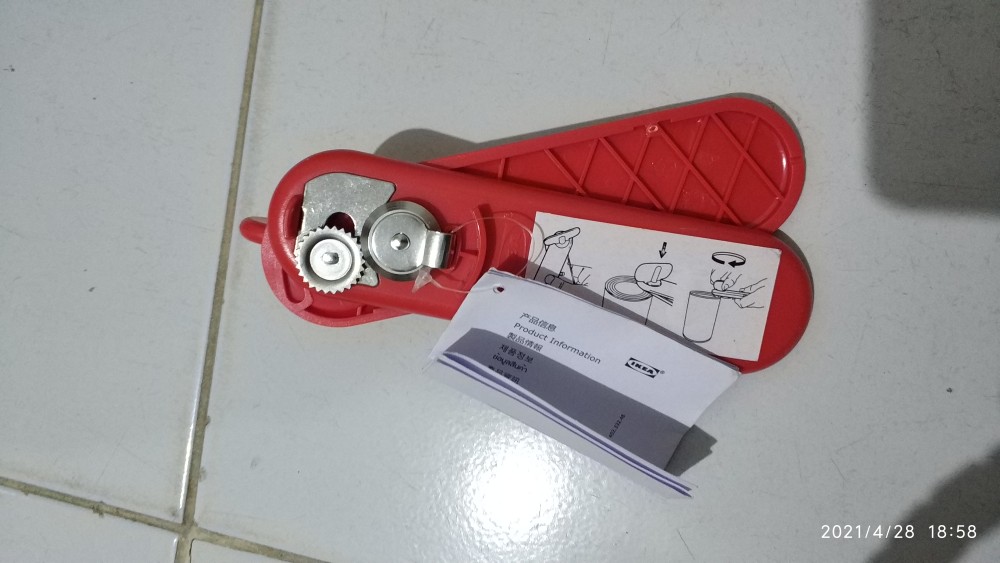 Stam Pembuka Kaleng Wrn Merah/hijau/biru ,per 1pcs