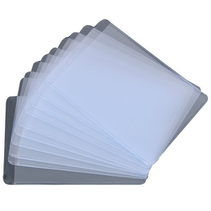 Plastik Cover Pelindung Kartu Kartu Nama / Sampul Cover Card 10 Pcs