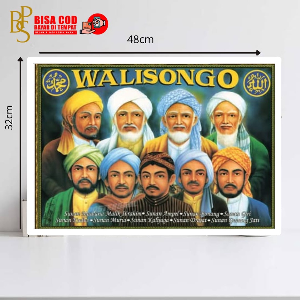 POSTER WALI SONGO - FOTO WALI SONGO - WALLDECOOR - HIASAN DINDING - HIASAN RUMAH - HIASAN RUANGAN