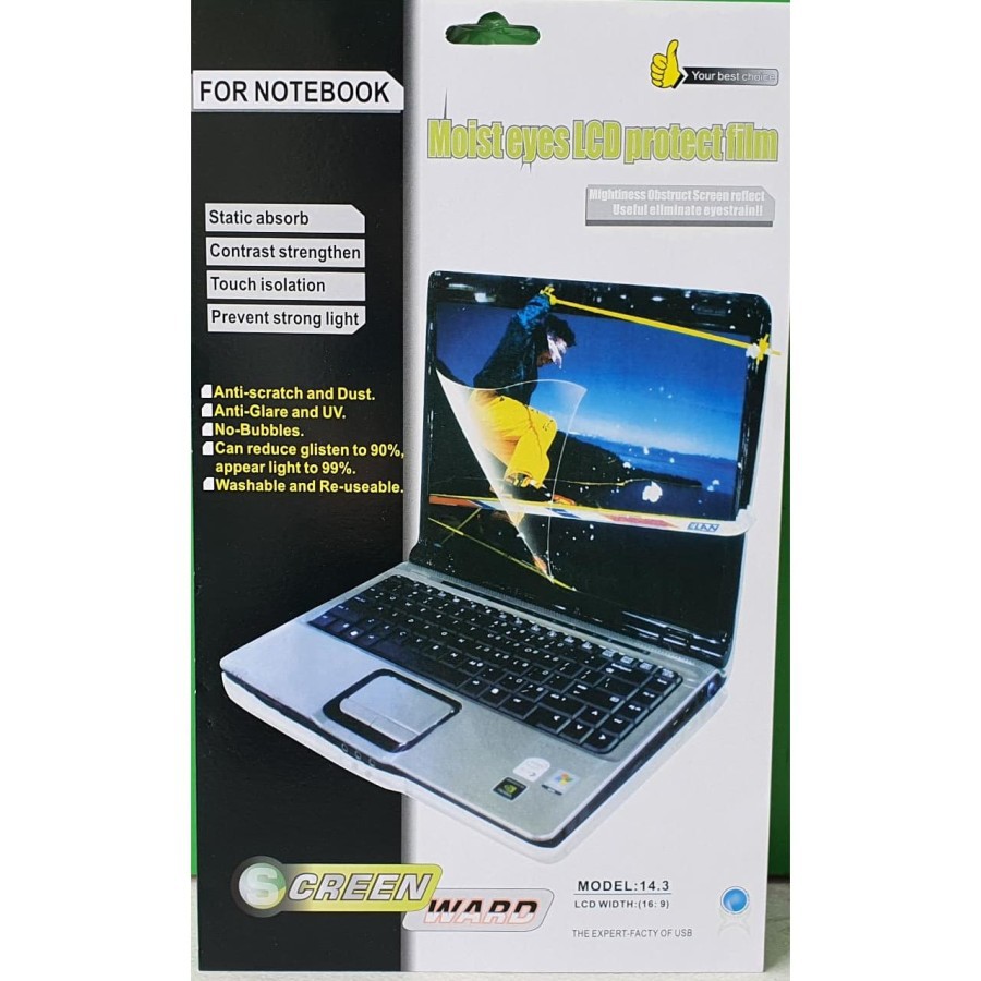 Screen guard Laptop 14&quot; - Lcd Protector ward 14 inch notebook - Anti gores 16:9