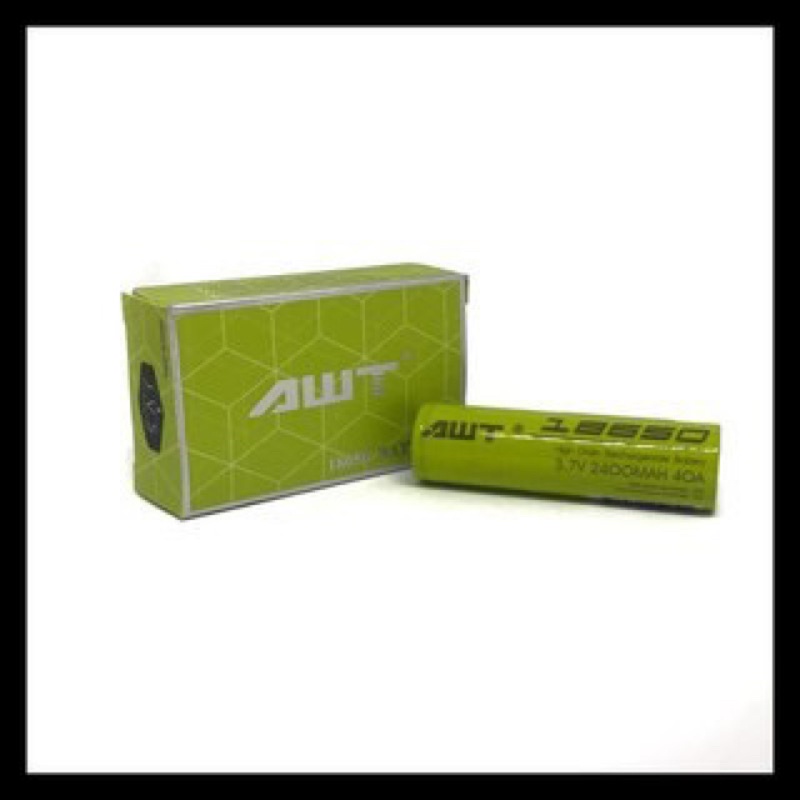 Promo batre baterai awt hijau 1865O 40A 2400mah harga 1 batre