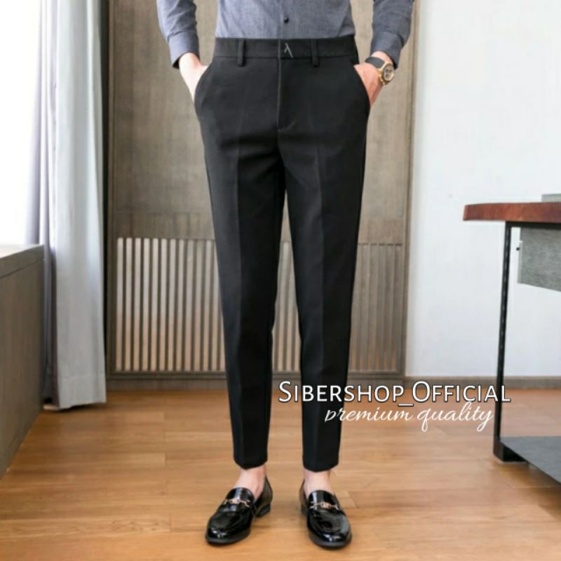 FLASH SALE Celana Bahan Kerja Kantor Formal Pria Slimfit Premium size 27-38