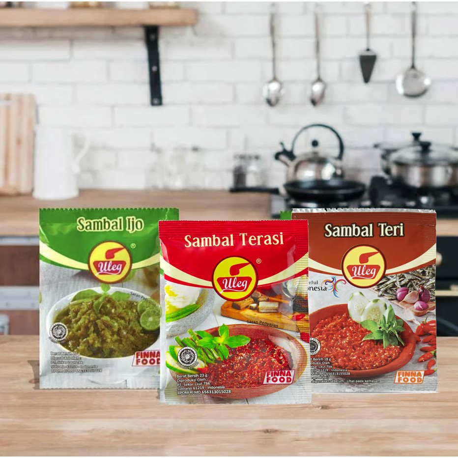 

Sambal Finna 20gr x 10 sachet - Teri / Terasi / Ijo / Kemiri / Rawit