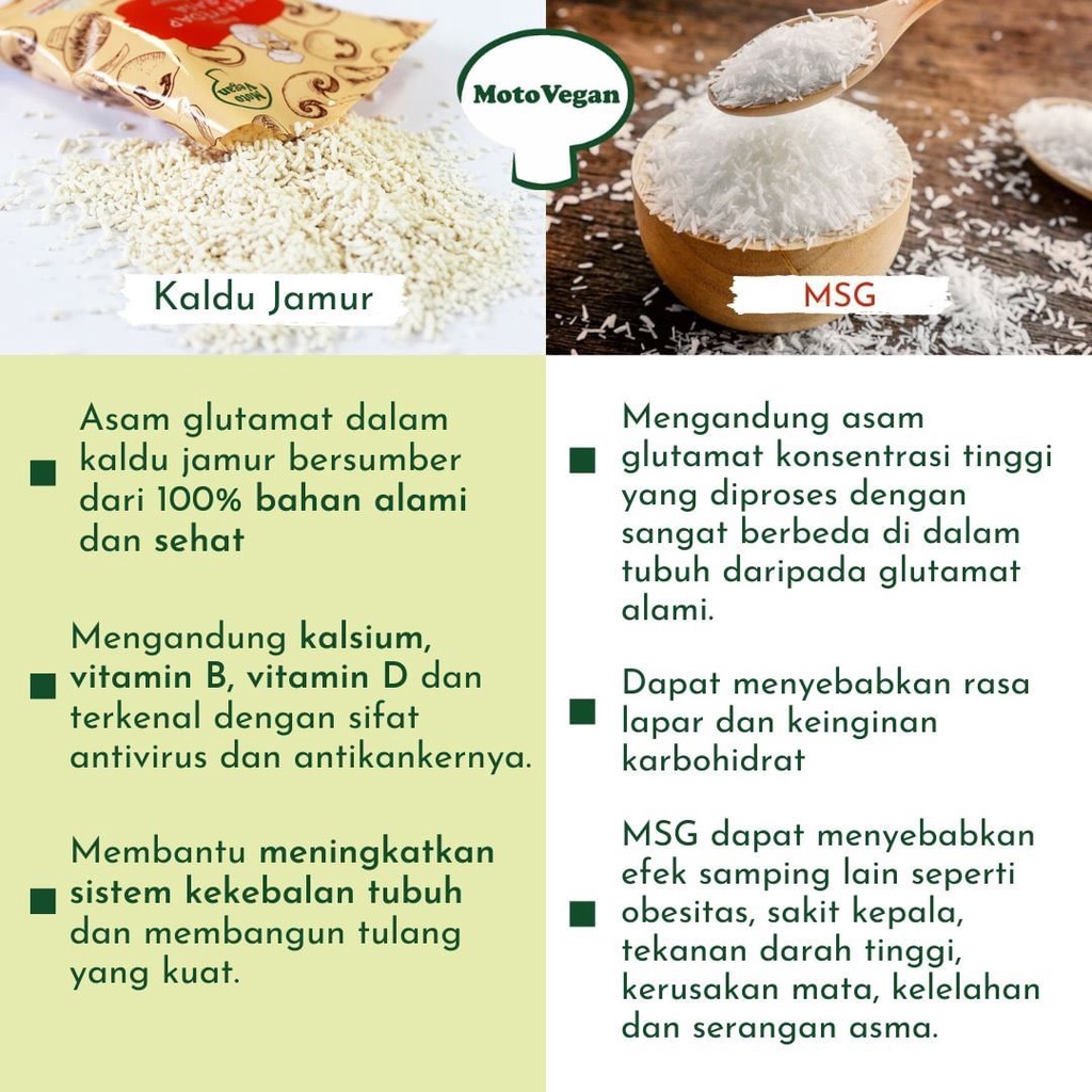 {EXP 09/2023} MOTO VEGAN Kaldu Jamur Non MSG 50 g Halal │ Bukan Totole