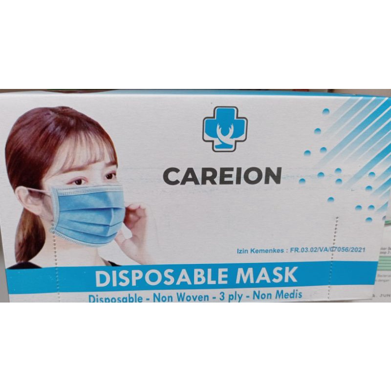 Masker 3 ply/ Disposable mask 3ply - Non Medis Kemasan Sachet