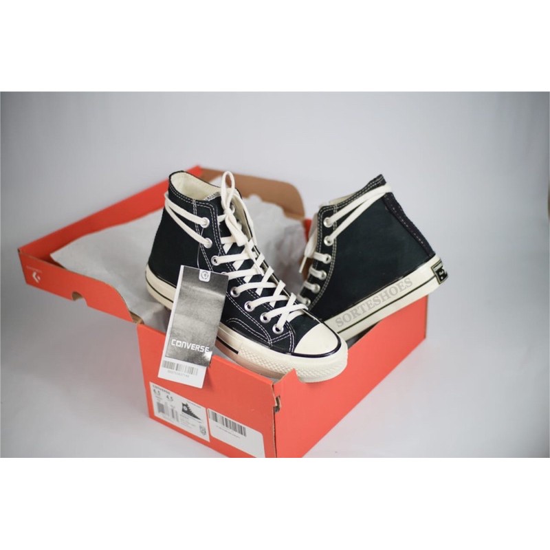 CONVERSE Allstar Chuck Taylor 70s High Sepatu Pria Wanita Black White