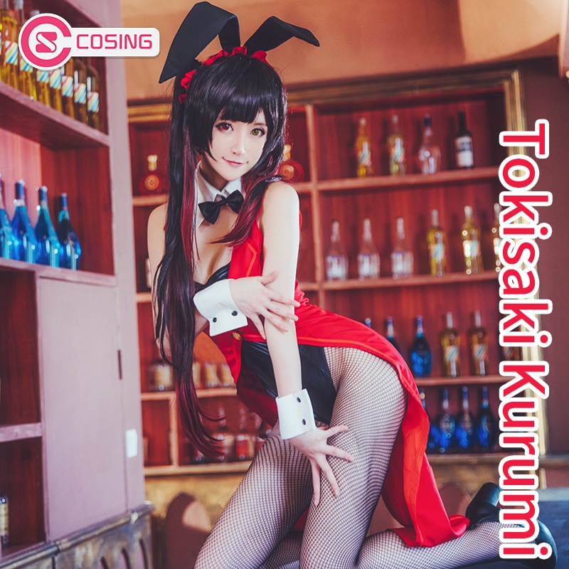 PREORDER 【Only M】UWOWO Tokisaki Kurumi Bunny Girl Cosplay Costume Anime DATE A LIVE Tokisaki Kurum C