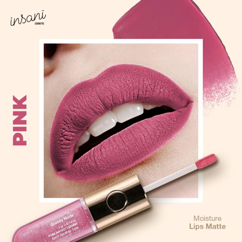 Bebwhite C Insani Cosmetic Dual Perfection Lips Pink 2 in 1 Glossy dan Matte