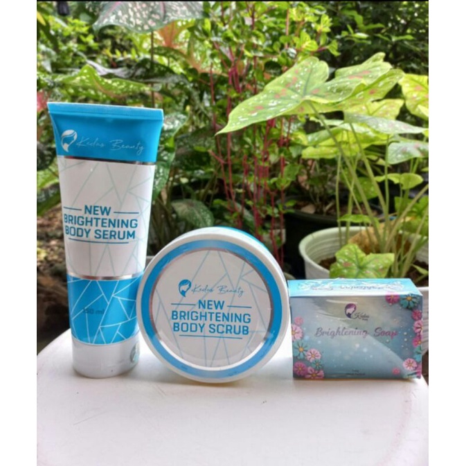 paket 3in1 kedas beauty body serum,body scrub,sabun Brightening soap Oiginal