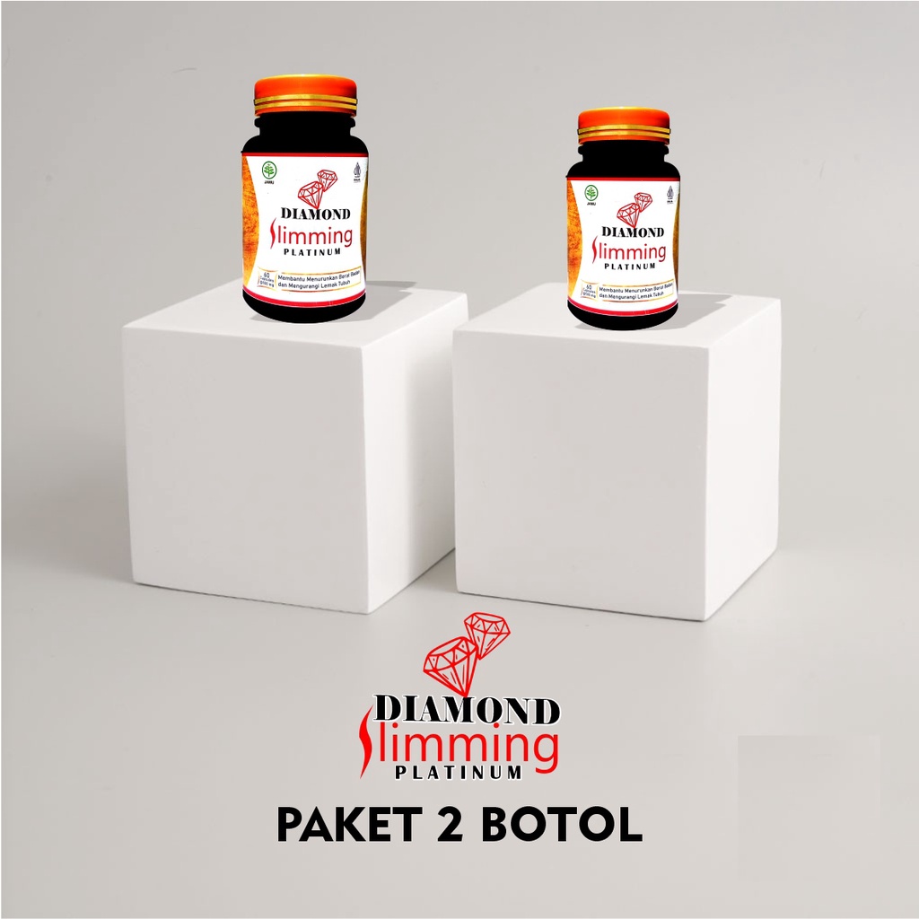 Diamond Slimming Platinum - Original [ CARD MEMBER ] Obat Diet Ampuh BPOM 2BOTOL isi 60 kapsul/Kemasan