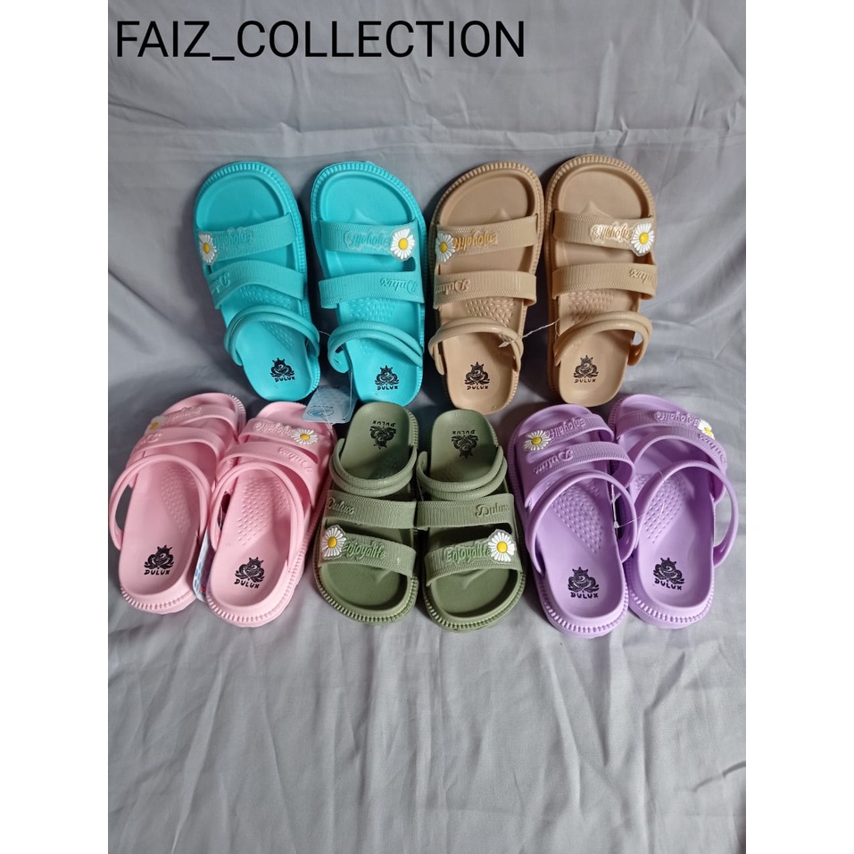 Sandal Jelly Selop Tali Wanita Dulux Tanggung Anak 323 C, Bahan Karet Terbaru Murah Meriah