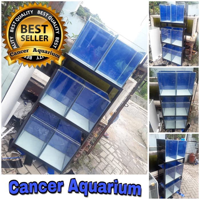 Paket Aquarium 30x30x40 Dan Rak Besi 3 Susun 60x30