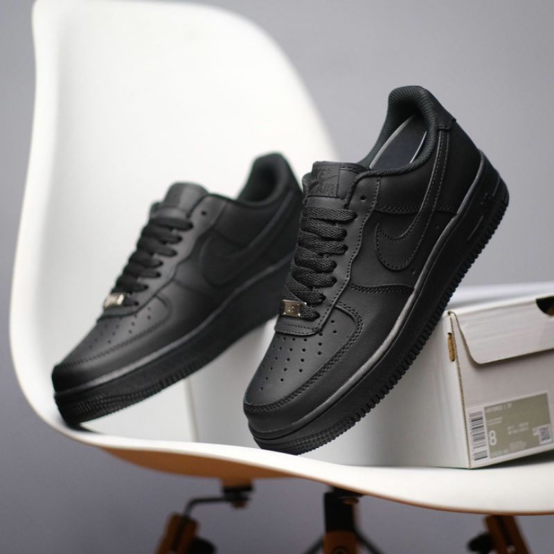 sepatu nike air force 1 07 full black original