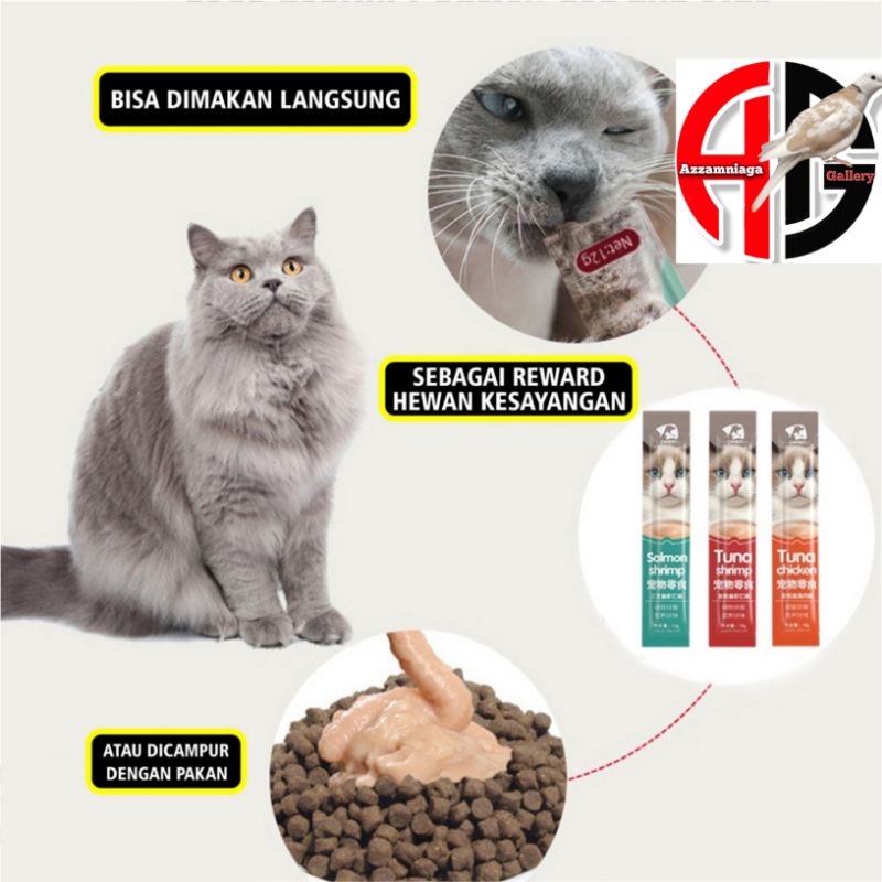 Peien Pet Snack 15 Gr Creamy Cat Treats Premium Cat Snack Makanan Kucing Cair