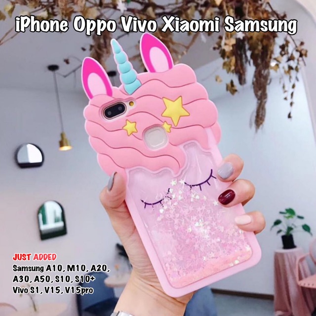 Unicorn Jelly Watercase iPhone Oppo Vivo Xiaomi Samsung v15 v11 pro y91 y95 a30 a10 a20 a30 s1 a50