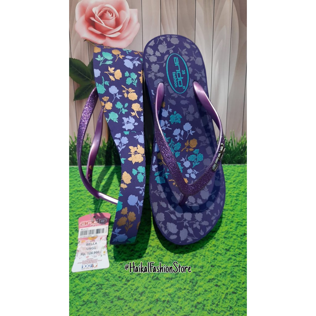 Sandal Ando Sendal Jepit Ando Sendal Wedges Ando Cewe Bella Sandal Wanita Sendal Cewe Haikal FS