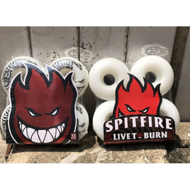 Spitfire Roda skateboard Bahan PU Elastis Dengan Rem horizontal