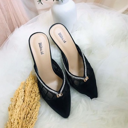 Sendal hak kaca 5 cm | sendal pesta wanita | sendal variasi brand blibu.id B.11