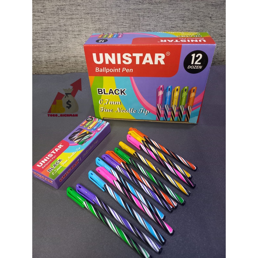 Unistar Pulpen Warna Pulpen Lilin Termurah Berkualitas Isi 12pcs