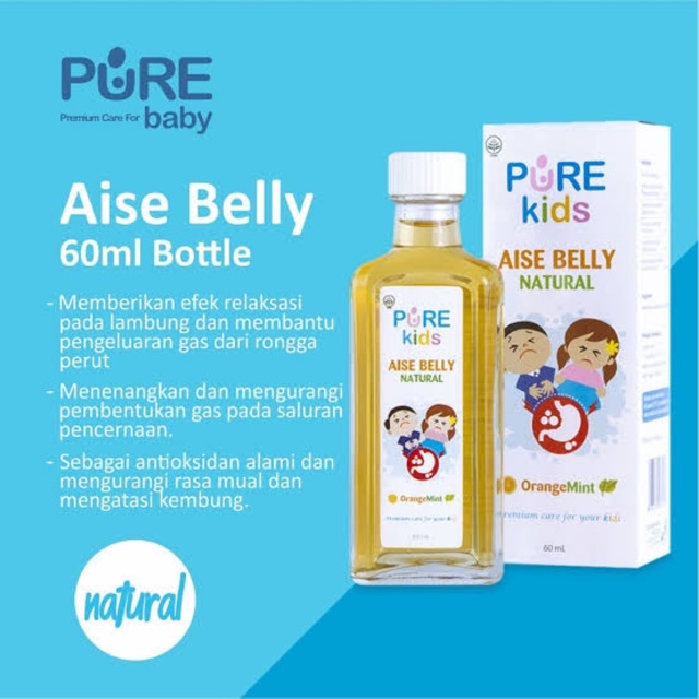 Pure Kids Aise Belly 60 ml gripe water meredakan perut kembung bayi