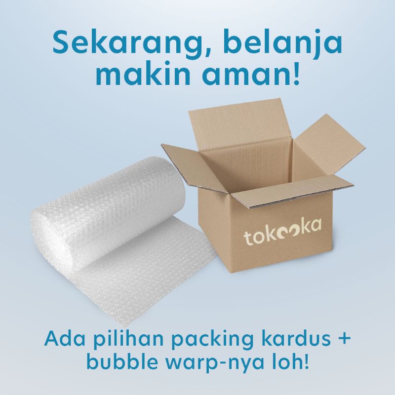 

Tambahan packaging bubble wrap dan kardus.