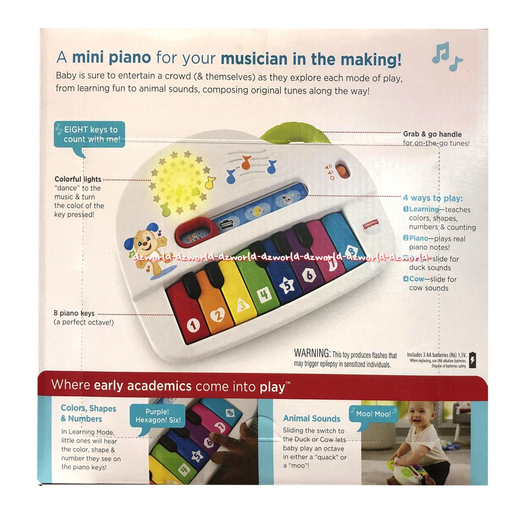 Fisher Price Teachess Sillysound Light up Piano MainanAlat Musik Piano