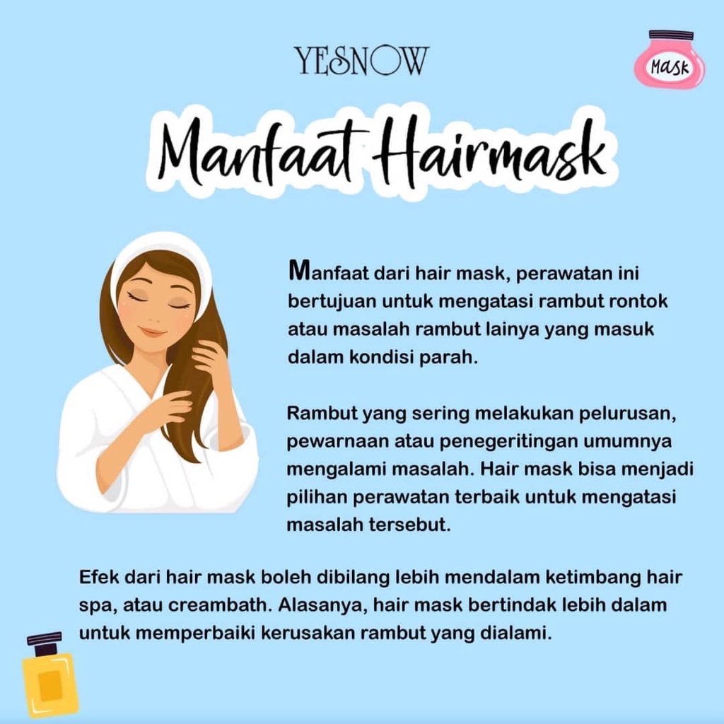 Yesnow Hair Mask | Masker Rambut 15 Gram [Sachet]