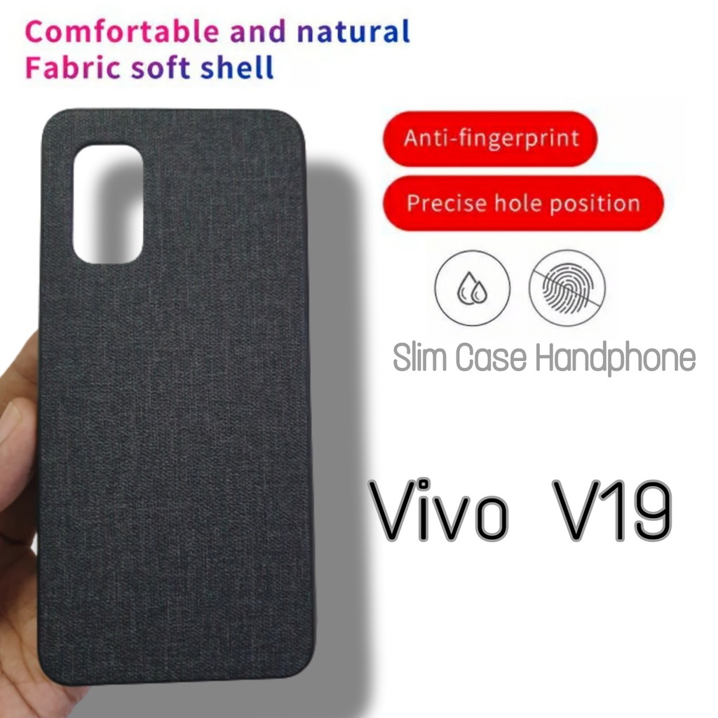 PROMO Case Kain VIVO V19 Hard Case Cloth Matte Phone Case Breathable