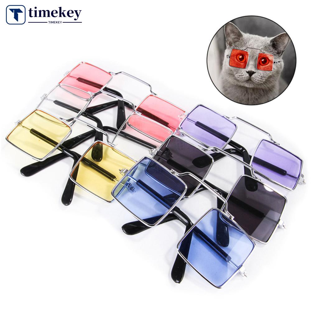 Timekey 1PC Kacamata Hitam Lucu Untuk Aksesoris Foto Hewan Peliharaan A9W4