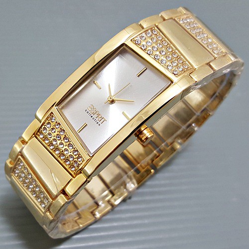 Jam Tangan Wanita / Cewek Esprit Ladies Rantai Gold