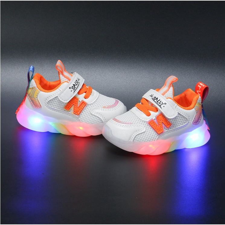 GOGA Led Sepatu Anak Import Kids Shoes Sneakers Size 21-30 Usia 1-5 Tahun